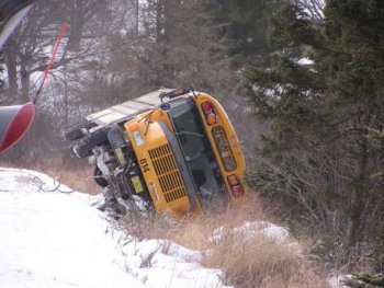 Bus in the ditch