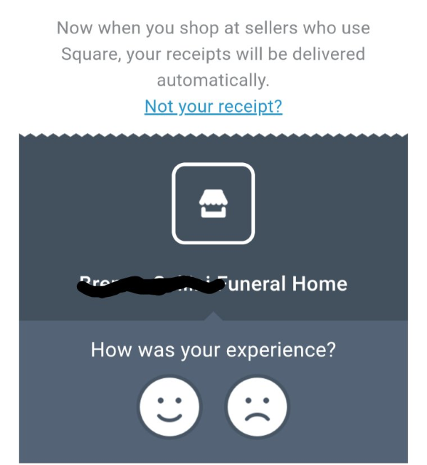 Funeral Home Receipt