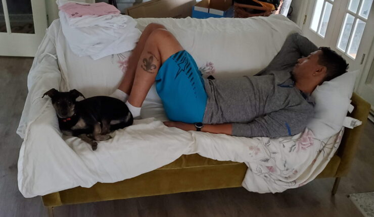 Passed out on couch
