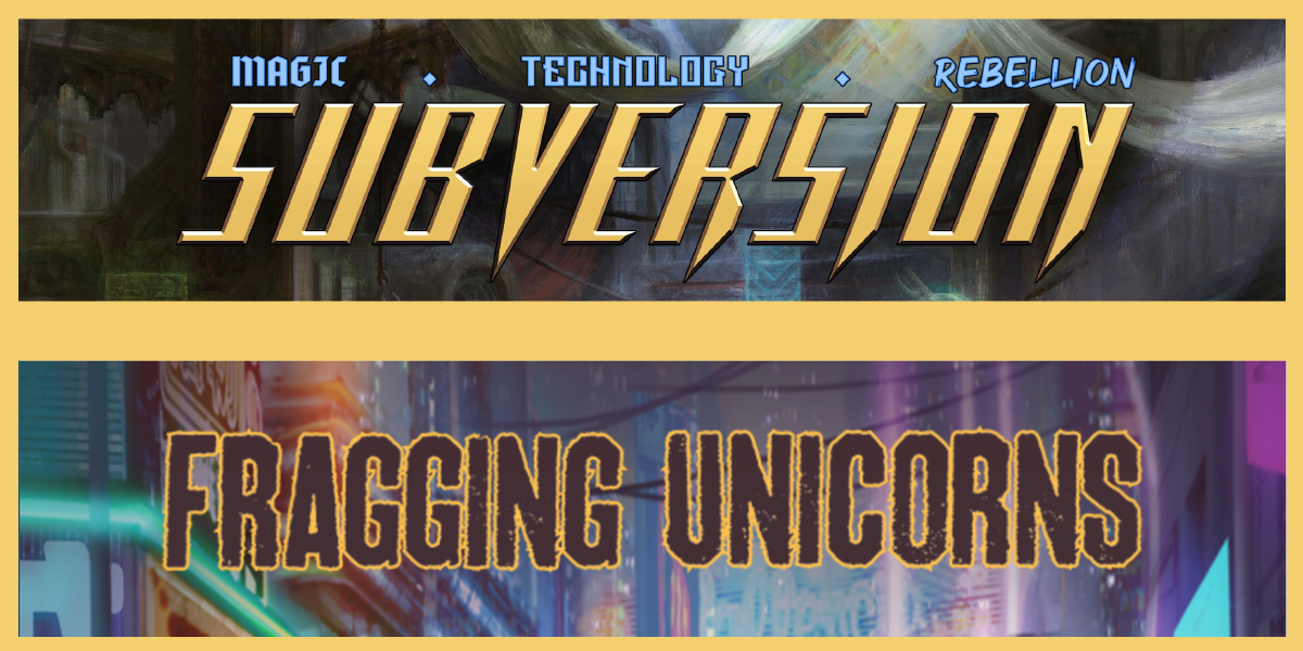Subversion RPG by Fragging Unicorns