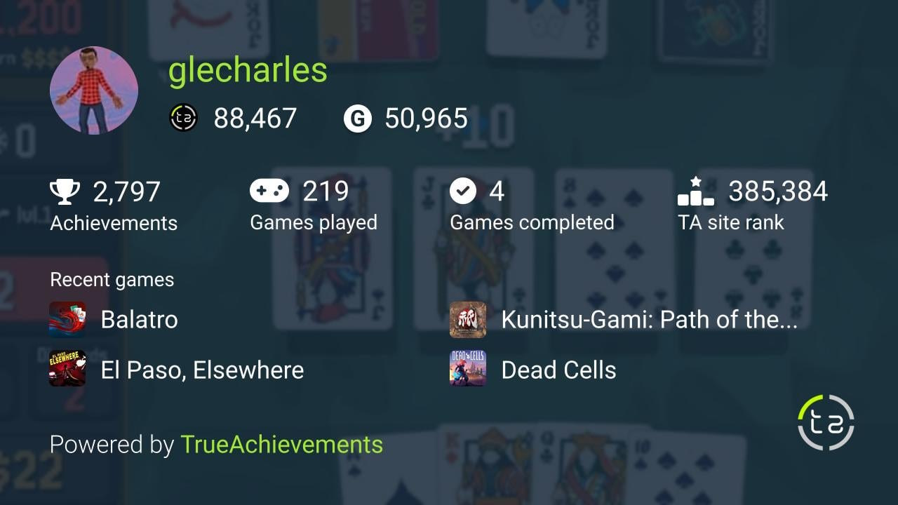 Xbox - True Achievements profile