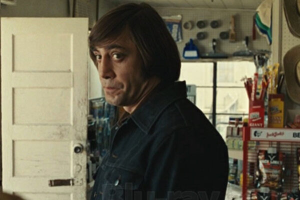 Javier Bardem in No Country for Old Men giving you the side eye